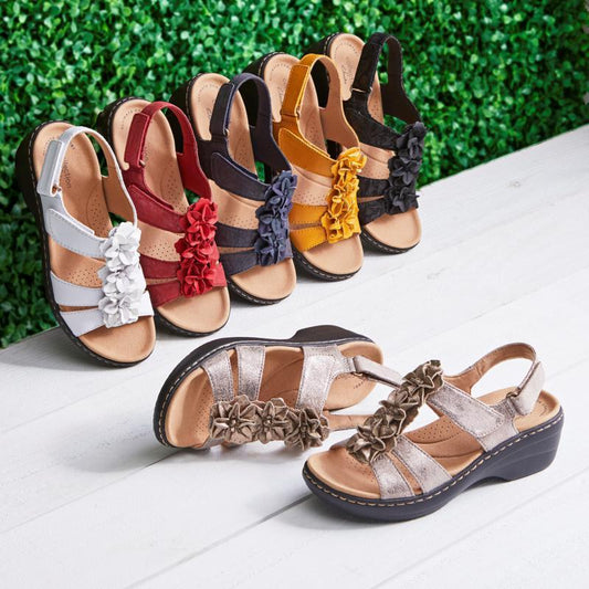 Hollow Wedge Heel Fish Mouth Casual Sandals for Women.